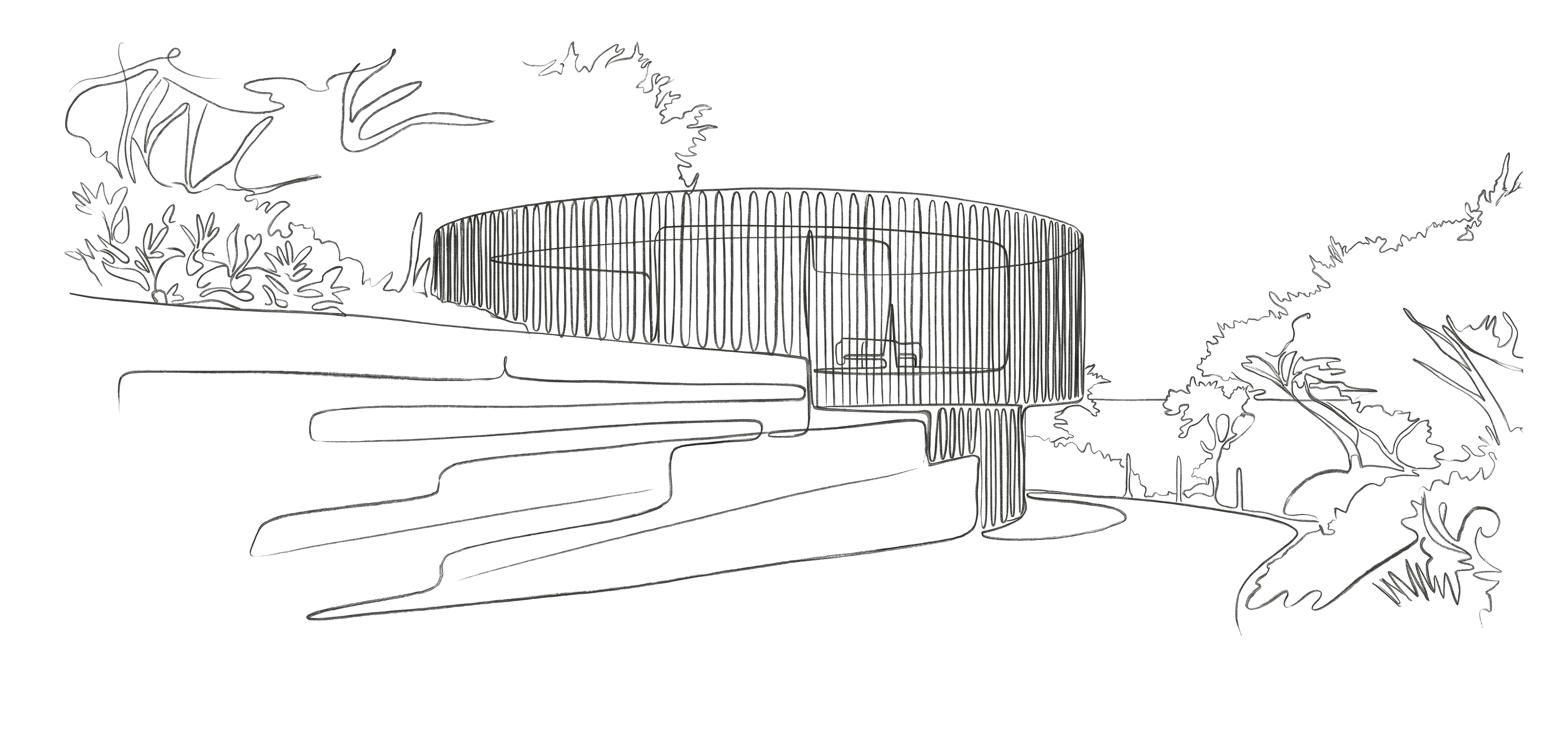 West Coast Marine Drive concept, single-line drawing